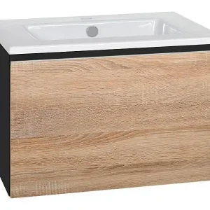 WTU + Keramik-WT Serie ELA Korpus schwarz smt - Front Eiche sägerau 610x420x510mm Jetzt Bestellen
