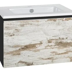 WTU + Keramik-WT Serie ELA Korpus schwarz smt - Front Lärche weiß used 610x420x510mm Top-Angebot
