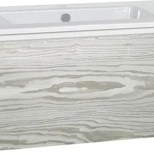 WTU + Keramik-WT Serie ELA Korpus weiß smt - Front Kiefer- silbergrau, 910x420x510mm Bestseller