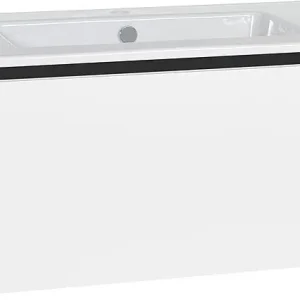 Begrenztes Angebot WTU + Keramik-WT Serie ELA Korpus schwarz smt - Front weiß smt, 910x420x510mm