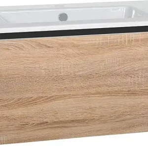 Markenware WTU + Keramik-WT Serie ELA Korpus schwarz smt -Front Eiche sägerau, 910x420x510mm