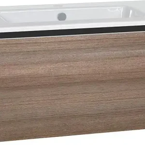 Expressversand WTU + Keramik-WT Serie ELA Korpus schwarz smt -Front Teak, 910x420x510mm