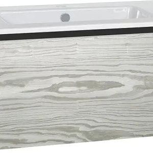 Neuheit WTU + Keramik-WT Serie ELA Korpus schwarz smt - Front Kiefer silbergrau, 910x420x510mm