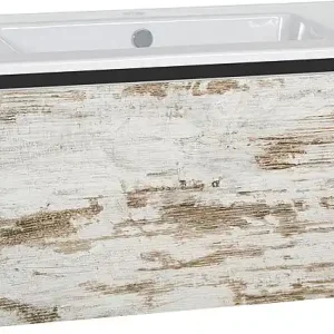 WTU + Keramik-WT Serie ELA Korpus schwarz smt - Front Lärche weiß used, 910x420x510mm Finale Aktion
