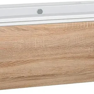 Neuheit WTU + Keramik-WT Serie ELA Korpus weiß smt - Front Eiche, sägerau,1210x420x510mm
