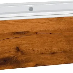 Sichere Zahlung WTU + Keramik-WT Serie ELA Korpus weiß smt-Front Eiche Furnier dunkel,1210x420x510mm