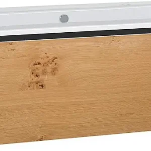 WTU + Keramik-WT Serie ELA Korpus schwarz smt-Front Eiche Furnier hell,1210x420x510mm Mega-Angebot