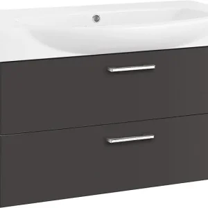 WTU+Keramik-WT EMIRA anthrazit Hochglanz 2 Auszüge 870x534x370mm Nur Heute