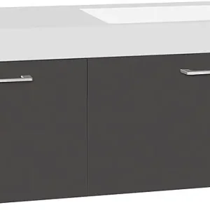 WTU+Mineralguss-WT EMPI anthrazit matt 2 Auszüge 1205x534x508mm Preis Gesenkt