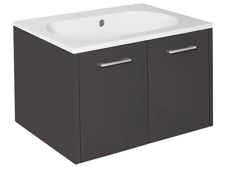 Preis Gesenkt WTU+Mineralguss-WT ENI anthrazit matt 2Türen 600x459x500mm