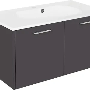 Beliebt WTU+Mineralguss-WT ENI anthrazit matt 2Türen 900x459x500mm
