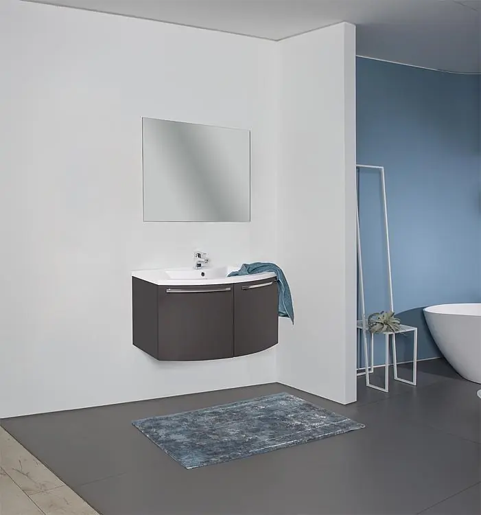 Badmöbel-Set ELONIA anthrazit Hochglanz2 Türen Top-Preis