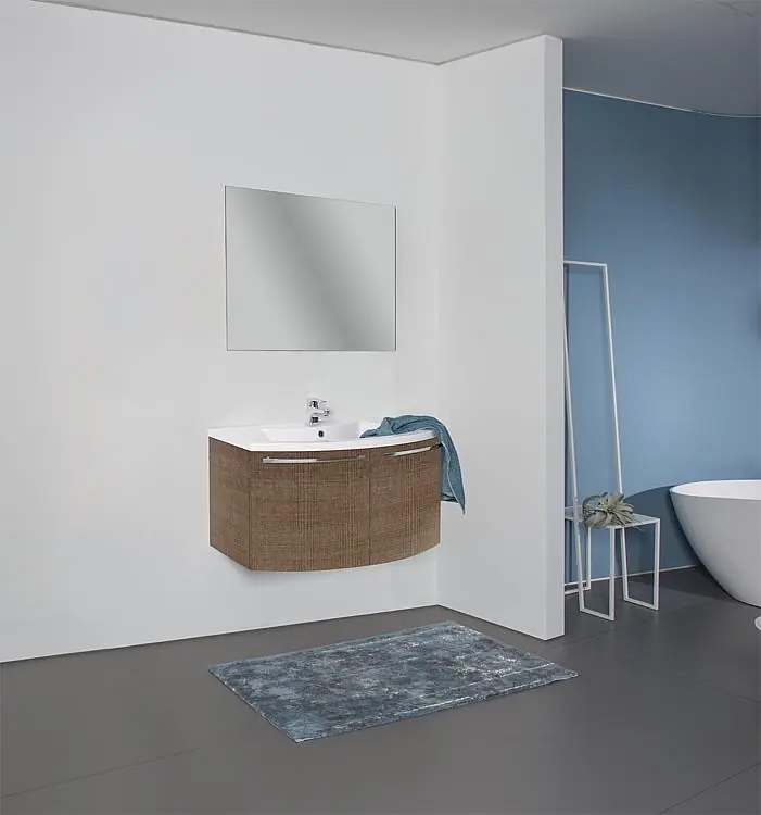 Bestseller Badmöbel-Set ELONIA Tranche braun 2 Türen