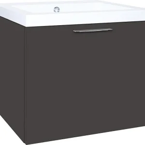 Knallerangebot WTU+Mineralguss-WT EKRY anthrazit Hochglanz 1 Auszug 610x550x510mm