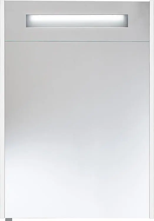 Preisknaller Spiegelschrank m. bel. Blende weiß matt1 Türe 600x750x188mm