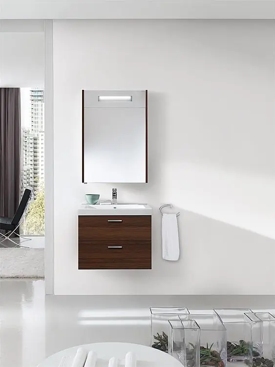 Heißes Angebot Badmöbel-Set EKRY Serie MBK Lärche braun 2 Auszüge