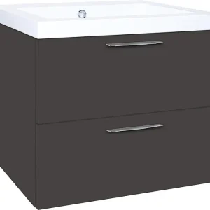 WTU+Mineralguss-WT EKRY anthrazit Hochglanz 2 Auszüge 610x550x510mm Beliebt