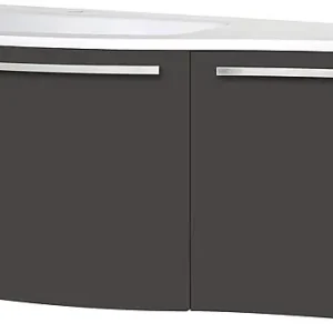 Direktkauf WTU+Mineralguss-WT ENURI anthrazit Hochglanz 3 Türen 1455x512x218/510