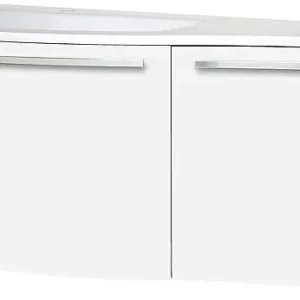 WTU+Mineralguss-WT ENURI weiß Hochglanz3 Türen 1455x512x218/510 Preisreduziert