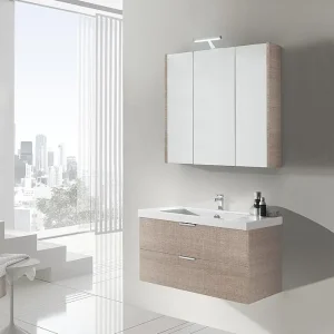 Letzte Chance Badmöbel-Set EPIL Serie MBF Tranche ecru 2 Auszüge Breite 860mm