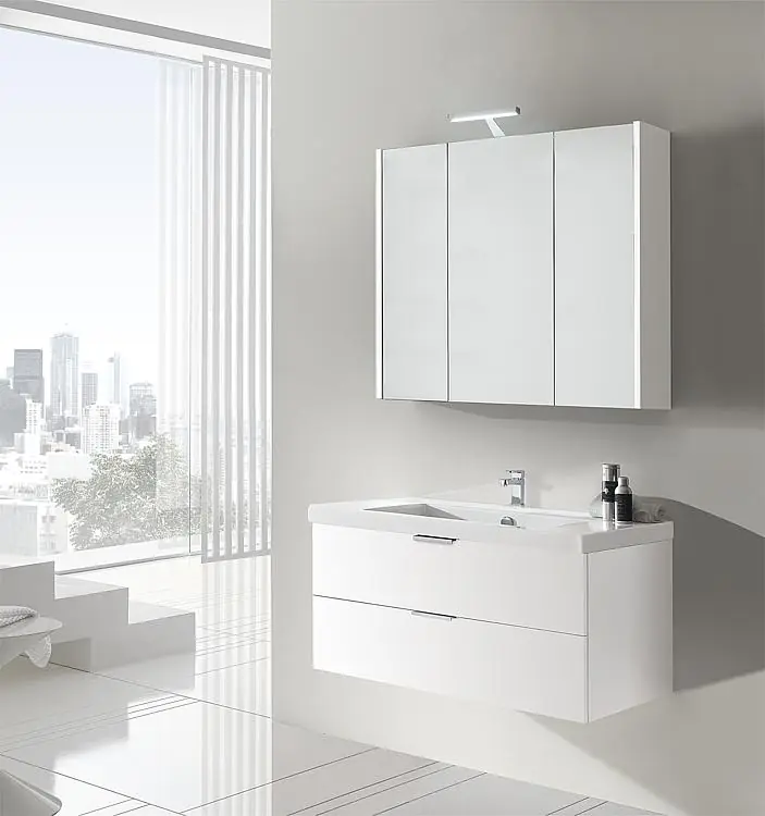 Top-Seller Badmöbel-Set EPIL Serie MBF weiß Hochglanz 2 Auszüge Breite 1060mm