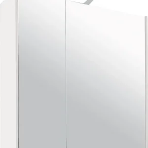 Spiegelschrank mit Beleuchtung weiß matt 2 Türen 700x750x188mm Neue Kollektion