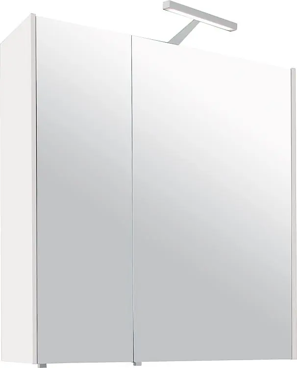 Spiegelschrank mit Beleuchtung weiß matt 2 Türen 700x750x188mm Neue Kollektion