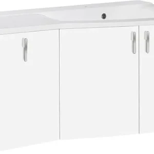 Beliebt WTU+Mineralguss-WT EBAMO weiß matt 3 Tü. Abl. links 1060x526x370/510