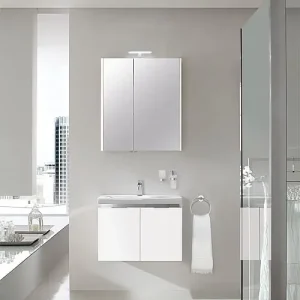 Badmöbel-Set EOLA weiß matt Breite 700mm 2 Türen Jetzt Bestellen