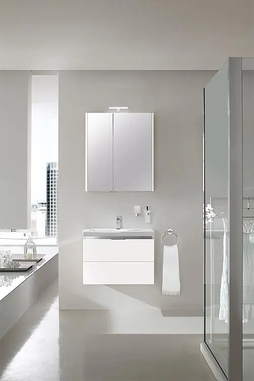 Nur Für Kurze Zeit Badmöbel-Set EOLA weiß matt Breite 700mm 2 Auszüge