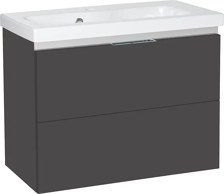 WTU+Keramik-WT EOLA anthrazit matt 2 Auszüge 710x580x380mm Schneller Versand