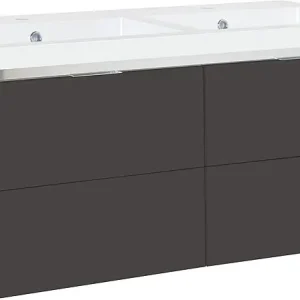 WTU+Mineralguss-WT EPIC anthrazit Hochglanz 4 Auszüge 1210x580x510mm Neu