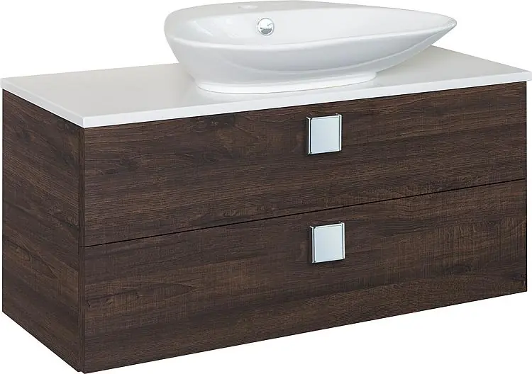 Direktkauf WTU+Keramik-WT ELION Eiche dunkel Dekor2 Auszüge 960x650x380/445mm