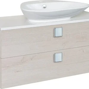 Sonderangebot WTU+Keramik-WT ELION Eiche hell Dekor 2Auszüge 960x650x380/445mm