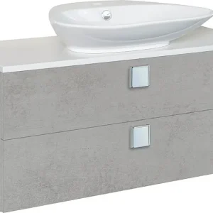 WTU+Keramik-WT ELION Eiche grau Steindekor 2 Auszüge 960x650x380/445mm Letzte Chance