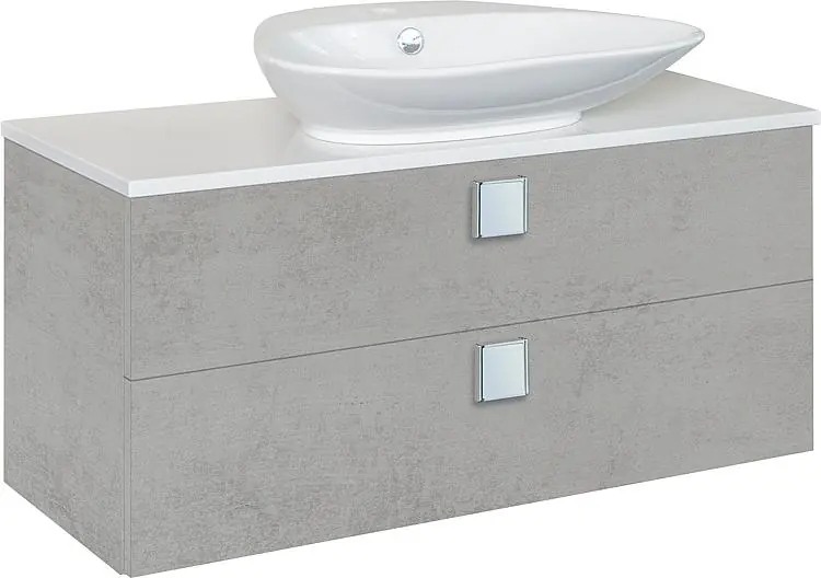 WTU+Keramik-WT ELION Eiche grau Steindekor 2 Auszüge 960x650x380/445mm Letzte Chance