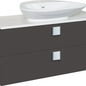 Wochenendangebot WTU+Keramik-WT ELION anthrazit Hochglanz 2 Auszüge 960x650x380/445mm