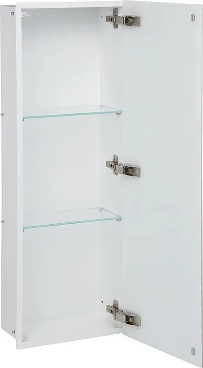 Schnäppchen Wandcontainer, 1 weiße Glastür 3 Fächer, Tiefe 150mm, BxH 323x925mm