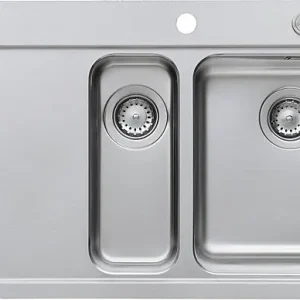 Spüle Rieber LINEA 150 aus Edelstahl, rechts Mega-Angebot