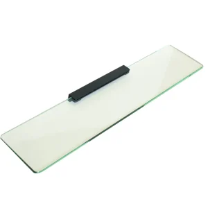 Ablage derby V3 aus Glas 600mm mit Halter schwarzmatt VIGOUR Saisonangebot