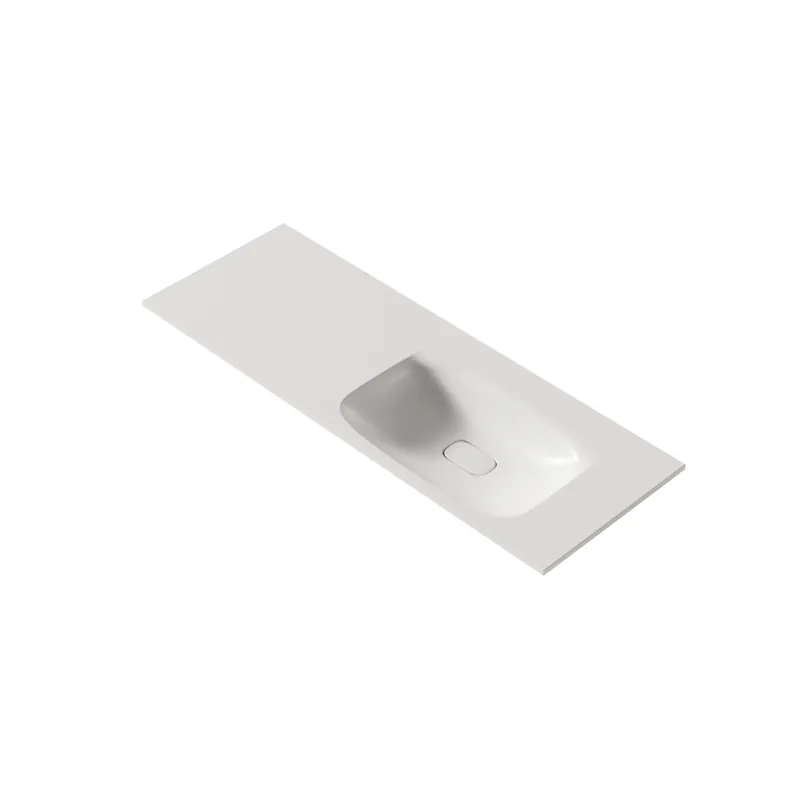 Abverkauf Möbelwaschtisch vogue V5 140x50cm ohne HL asym. rechts weiss Protect Plus VIGOU