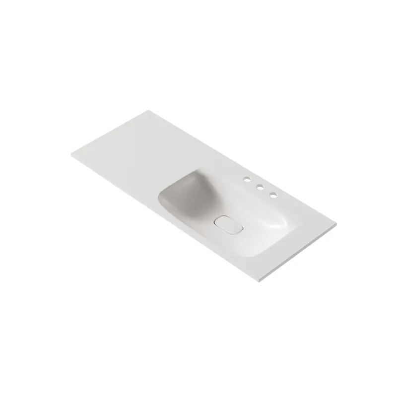 Abverkauf Möbelwaschtisch vogue V5 120x50cm 3 HL asym. rechts weiss Protect Plus VIGOUR