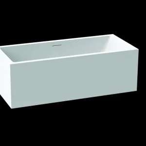 Vorwandwanne MW white V4 180x80cm 2-seit m.Schlitzüberlauf rechts weiss matt VIG Geprüft