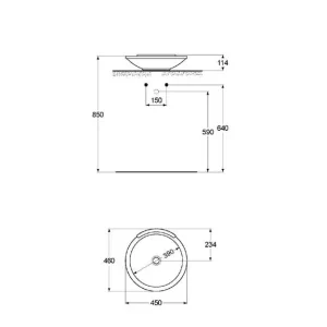 Aufsatzschale akua rund 45x46cm weiss PflegePLUS VIGOUR Meistverkauft