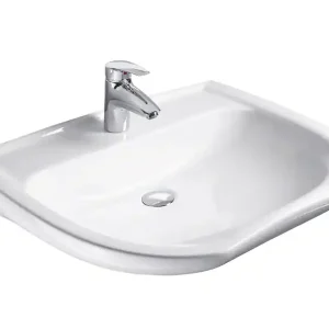 Waschtisch derby med Care 65x55.5cm unterfahrbar m.HL/o.Überl.weiss VIGOUR Schnäppchen