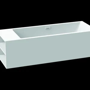Vorwandwanne MW white V4 208x80cm 2-sei rechts m.Einlauf weiss matt Regal VIGOUR Letzte Chance
