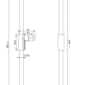 Brausestange V3 mit Brausehalter verstellbar 95cm verchromt VIGOUR Finale Aktion
