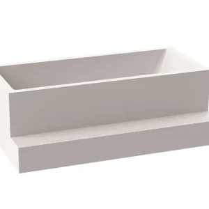 Badewanne MW white V4 freistehend 170x104cm weiss matt m.Stufe VIGOUR Begrenztes Angebot