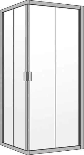 Neu sanibel 3001-Eckdusche A13 ESF 2-tlg
