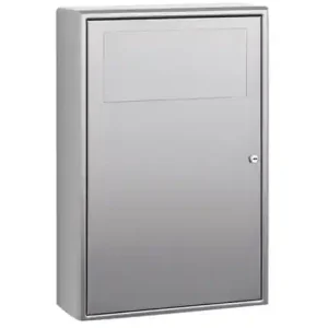 Abfallbehälter derby med Edelstahl m. Schwingk.Schl.+Korb 350x130x525mm VIGOUR Heißes Angebot